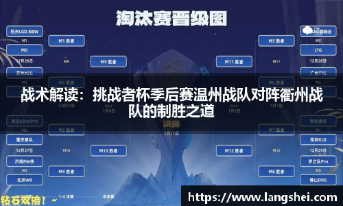 战术解读：挑战者杯季后赛温州战队对阵衢州战队的制胜之道